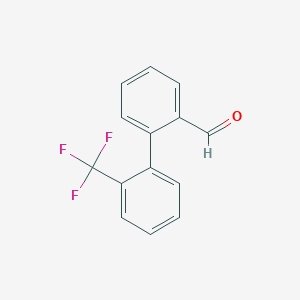 molecular formula C14H9F3O B3416210 2'-Trifluoromethyl-biphenyl-2-carbaldehyde CAS No. 676348-34-8