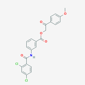 molecular formula C23H17Cl2NO5 B341626 2-(4-Methoxyphenyl)-2-oxoethyl 3-[(2,4-dichlorobenzoyl)amino]benzoate 