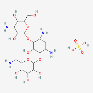 molecular formula C18H38N4O15S B3416278 Bekanamycin sulfate CAS No. 70560-51-9