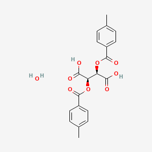 molecular formula C20H20O9 B3416287 (2R,3R)-2,3-Bis((4-methylbenzoyl)oxy)succinic acid hydrate CAS No. 71607-32-4