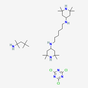 molecular formula C35H69Cl3N8 B3416292 N,N'-bis(2,2,6,6-tetramethylpiperidin-4-yl)hexane-1,6-diamine;2,4,6-trichloro-1,3,5-triazine;2,4,4-trimethylpentan-2-amine CAS No. 71878-19-8