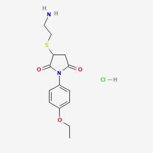 3-(2-Aminoethylsulfanyl)-1-(4-ethoxyphenyl)pyrrolidine-2,5-dione hydrochloride