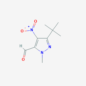 5-Tert-butyl-2-methyl-4-nitro-2h-pyrazole-3-carboxldehyde
