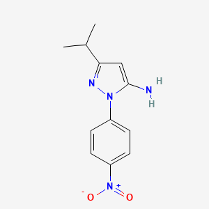 B3416454 3-Isopropyl-1-(4-nitrophenyl)-1H-pyrazol-5-amine CAS No. 827614-45-9