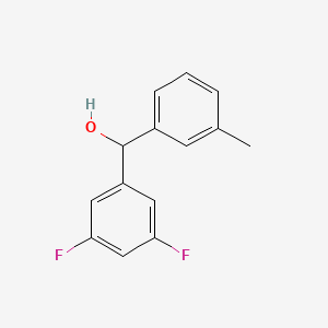 molecular formula C14H12F2O B3416501 3,5-Difluoro-3'-methylbenzhydrol CAS No. 842140-75-4