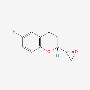 molecular formula C11H11FO2 B3416641 (+/-)-(R*,S*)-6-Fluoro-3,4-dihydro-2-oxiranyl-2H-1-benzopyran CAS No. 876514-31-7