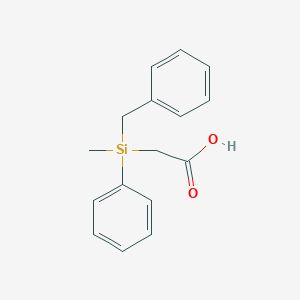 molecular formula C16H18O2Si B3416843 (-)-Benzylmethylphenylsilylacetic Acid CAS No. 95349-35-2