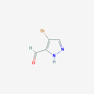 molecular formula C4H3BrN2O B3416964 4-bromo-1H-pyrazole-5-carbaldehyde CAS No. 1007346-33-9