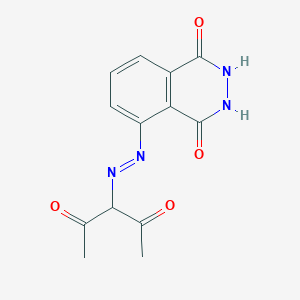 molecular formula C13H12N4O4 B034170 3-(1-Acetylacetonylazo)phthalhydrazide CAS No. 109632-03-3