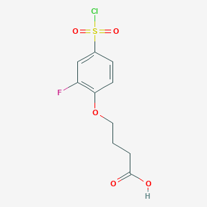 4-[4-(Chlorosulfonyl)-2-fluorophenoxy]butanoic acid