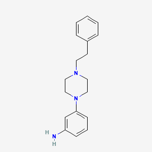 molecular formula C18H23N3 B3417135 3-[4-(2-Phenylethyl)piperazin-1-yl]aniline CAS No. 1018587-33-1
