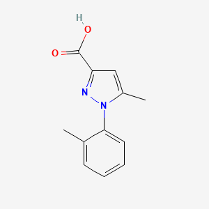 molecular formula C12H12N2O2 B3417178 5-Methyl-1-o-tolyl-1h-pyrazole-3-carboxylic acid CAS No. 1020724-19-9