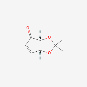 molecular formula C8H10O3 B3417295 (+)-(3aS,6aS)-3a,6a-Dihydro-2,2-dimethyl-4H-cyclopenta-1,3-dioxol-4-one CAS No. 103904-94-5