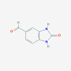 molecular formula C8H6N2O2 B034173 2-oxo-2,3-dihydro-1H-benzo[d]imidazole-5-carbaldehyde CAS No. 106429-59-8