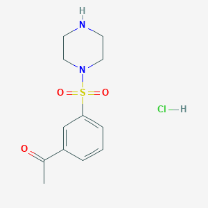 1-[3-(Piperazine-1-sulfonyl)phenyl]ethan-1-one hydrochloride