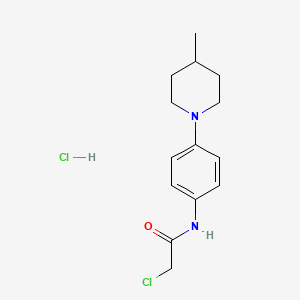 2-chloro-N-[4-(4-methylpiperidin-1-yl)phenyl]acetamide hydrochloride