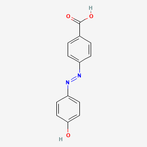molecular formula C13H10N2O3 B3417450 Benzoic acid, 4-[(4-hydroxyphenyl)azo]- CAS No. 105299-45-4