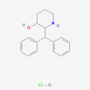 3-Piperidinol, 2-(diphenylmethyl)-, hydrochloride