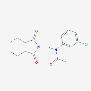 molecular formula C17H17ClN2O3 B341763 N-(3-CHLOROPHENYL)-N-[(1,3-DIOXO-2,3,3A,4,7,7A-HEXAHYDRO-1H-ISOINDOL-2-YL)METHYL]ACETAMIDE 