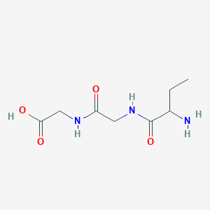 molecular formula C8H15N3O4 B3417741 2-(2-(2-Aminobutanamido)acetamido)acetic acid CAS No. 114148-81-1