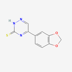 5-(1,3-Benzodioxol-5-yl)-1,2,4-triazine-3-thiol