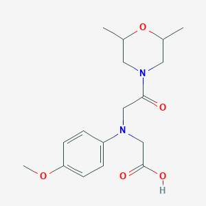molecular formula C17H24N2O5 B3417758 [[2-(2,6-Dimethylmorpholin-4-yl)-2-oxoethyl]-(4-methoxyphenyl)amino]acetic acid CAS No. 1142205-82-0