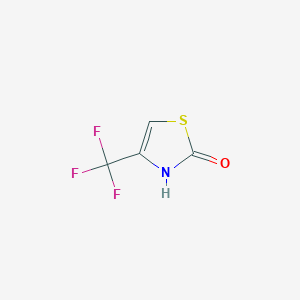 molecular formula C4H2F3NOS B3417800 2(3H)-Thiazolone, 4-(trifluoromethyl)- CAS No. 1153291-65-6