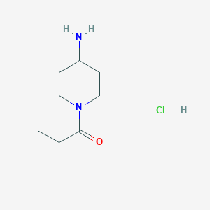molecular formula C9H19ClN2O B3417825 1-(4-Aminopiperidin-1-yl)-2-methylpropan-1-one hydrochloride CAS No. 1158391-26-4