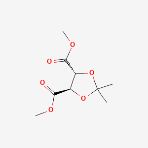 molecular formula C9H14O6 B3417865 (4R,5R)-Dimethyl 2,2-dimethyl-1,3-dioxolane-4,5-dicarboxylate CAS No. 116499-08-2