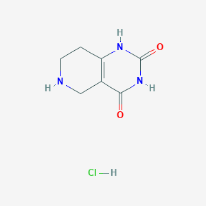 molecular formula C7H10ClN3O2 B3417884 5,6,7,8-Tetrahydropyrido[4,3-d]pyrimidine-2,4(1H,3H)-dione hydrochloride CAS No. 1170023-46-7