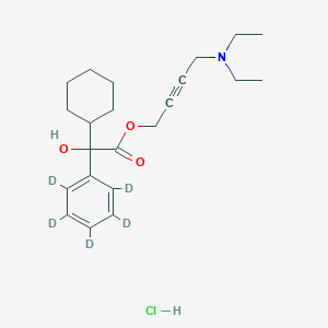 molecular formula C22H32ClNO3 B3417920 Oxybutynin chloride-(phenyl-d5), 98 atom % D CAS No. 1173019-04-9