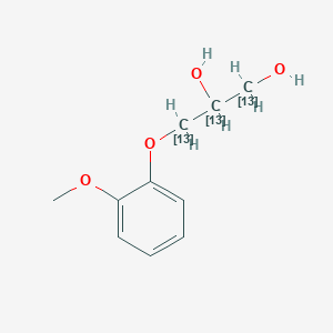 molecular formula C10H14O4 B3417924 3-(2-methoxyphenoxy)(1,2,3-13C3)propane-1,2-diol CAS No. 1173019-31-2