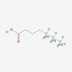 B3417941 (5,6,7-~13~C_3_)Heptanoic acid CAS No. 1173022-17-7