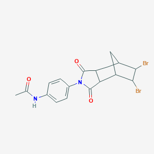 molecular formula C17H16Br2N2O3 B341797 N-[4-(8,9-dibromo-3,5-dioxo-4-azatricyclo[5.2.1.0~2,6~]dec-4-yl)phenyl]acetamide 