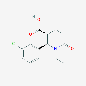 molecular formula C14H16ClNO3 B3417982 (2R,3R)-2-(3-chlorophenyl)-1-ethyl-6-oxopiperidine-3-carboxylic acid CAS No. 1175689-25-4