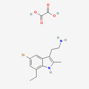 molecular formula C15H19BrN2O4 B3417986 2-(5-bromo-7-ethyl-2-methyl-1H-indol-3-yl)ethylamine oxalate CAS No. 1177279-51-4
