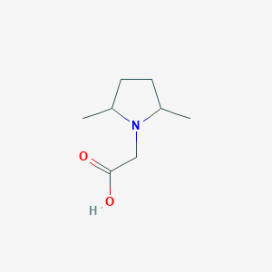 molecular formula C8H15NO2 B3418094 2-(2,5-Dimethylpyrrolidin-1-yl)acetic acid CAS No. 1193388-24-7