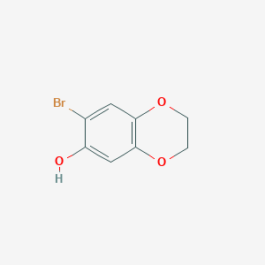 molecular formula C8H7BrO3 B3418228 7-Bromo-2,3-dihydro-1,4-benzodioxin-6-ol CAS No. 1216307-76-4