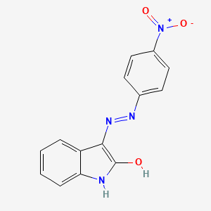 molecular formula C14H10N4O3 B3418308 1h-Indole-2,3-dione 3-[(4-nitrophenyl)hydrazone] CAS No. 1224946-21-7