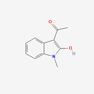 molecular formula C11H11NO2 B3418424 1-(2-hydroxy-1-methyl-1H-indol-3-yl)ethanone CAS No. 124043-91-0