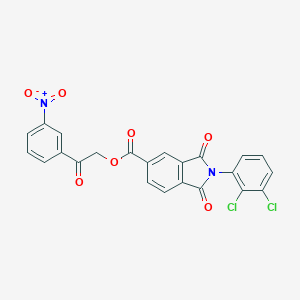 molecular formula C23H12Cl2N2O7 B341858 2-(3-nitrophenyl)-2-oxoethyl 2-(2,3-dichlorophenyl)-1,3-dioxo-2,3-dihydro-1H-isoindole-5-carboxylate 
