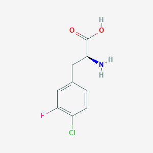 molecular formula C9H9ClFNO2 B3418658 4-Chloro-3-fluoro-L-phenylalanine CAS No. 1269791-95-8