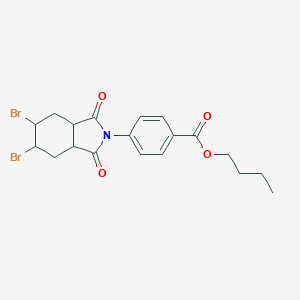 molecular formula C19H21Br2NO4 B341868 butyl 4-(5,6-dibromo-1,3-dioxooctahydro-2H-isoindol-2-yl)benzoate 