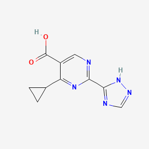 4-Cyclopropyl-2-(4H-1,2,4-triazol-3-yl)pyrimidine-5-carboxylic acid