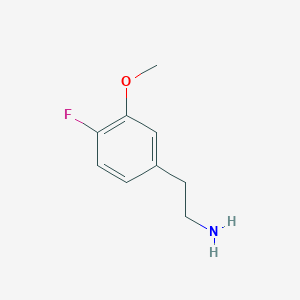 molecular formula C9H12FNO B3418738 2-(4-Fluoro-3-methoxyphenyl)ethan-1-amine CAS No. 128495-48-7