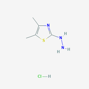molecular formula C5H10ClN3S B3418745 2-Hydrazino-4,5-dimethyl-1,3-thiazole hydrochloride CAS No. 128608-50-4