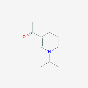 molecular formula C10H17NO B034189 Ethanone, 1-[1,4,5,6-tetrahydro-1-(1-methylethyl)-3-pyridinyl]-(9CI) CAS No. 109358-28-3