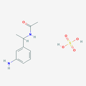 molecular formula C10H16N2O5S B3418925 N-[1-(3-Aminophenyl)ethyl]acetamide sulfate CAS No. 1332530-69-4