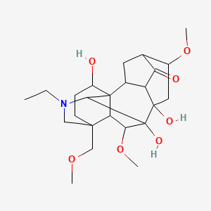 molecular formula C24H37NO7 B3419074 14-Dehydrodelcosine CAS No. 1361-18-8