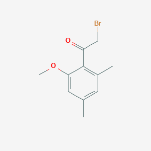 molecular formula C11H13BrO2 B3419101 2-Bromo-1-(2-methoxy-4,6-dimethylphenyl)ethanone CAS No. 136382-01-9